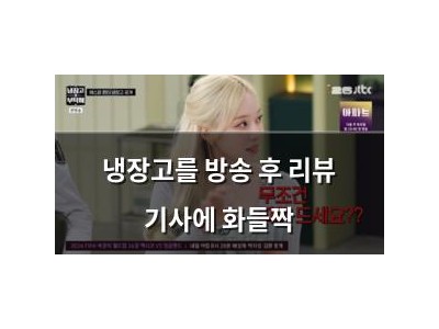 냉장고를 방송 후 리뷰 기사에 화들짝