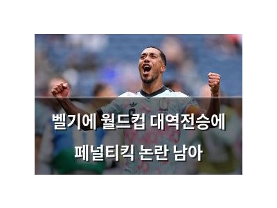 벨기에 월드컵 대역전승에 페널티킥 논란 남아